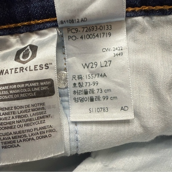 Levis Ribcage Straight Leg High Rise Jeans Women’s 29 Button Fly Blue - Picture 10 of 15